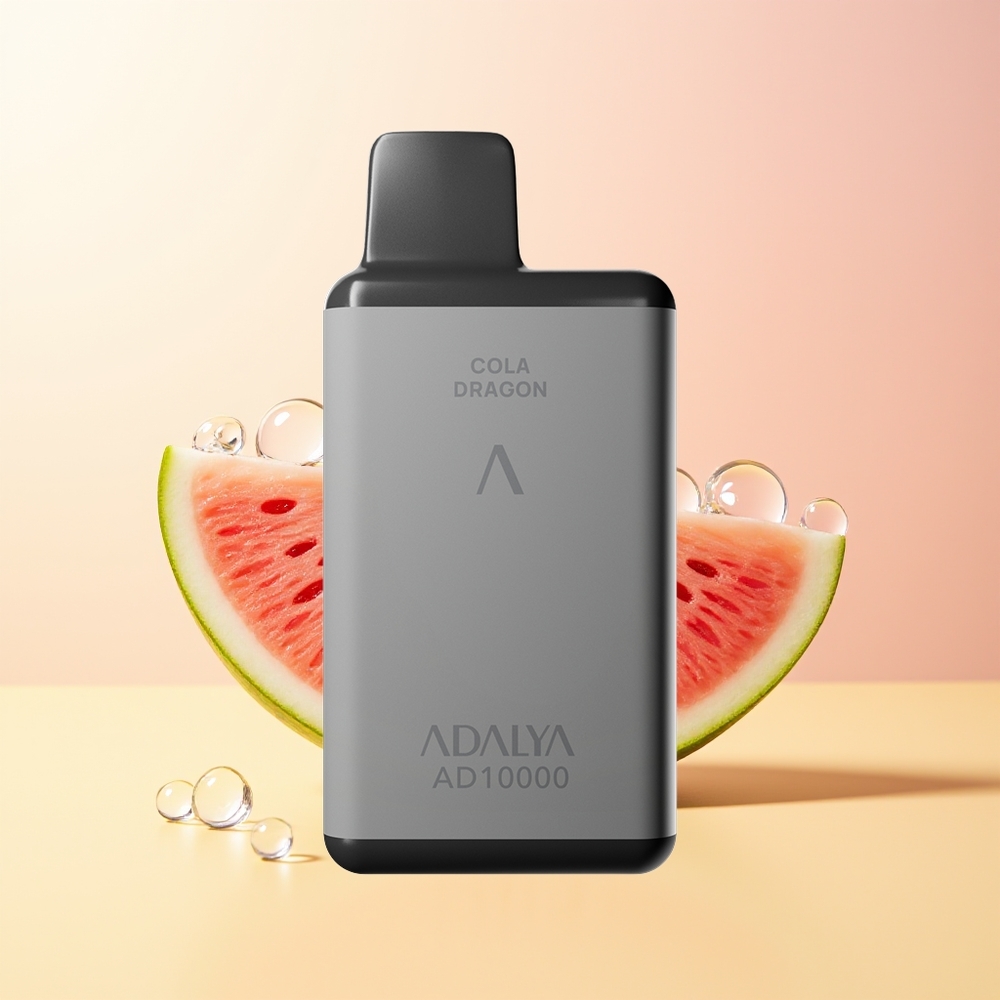 Adalya AD 10000 Puffs Finland Tukku Vesimeloni Jää USB-C Lataus Space Gray