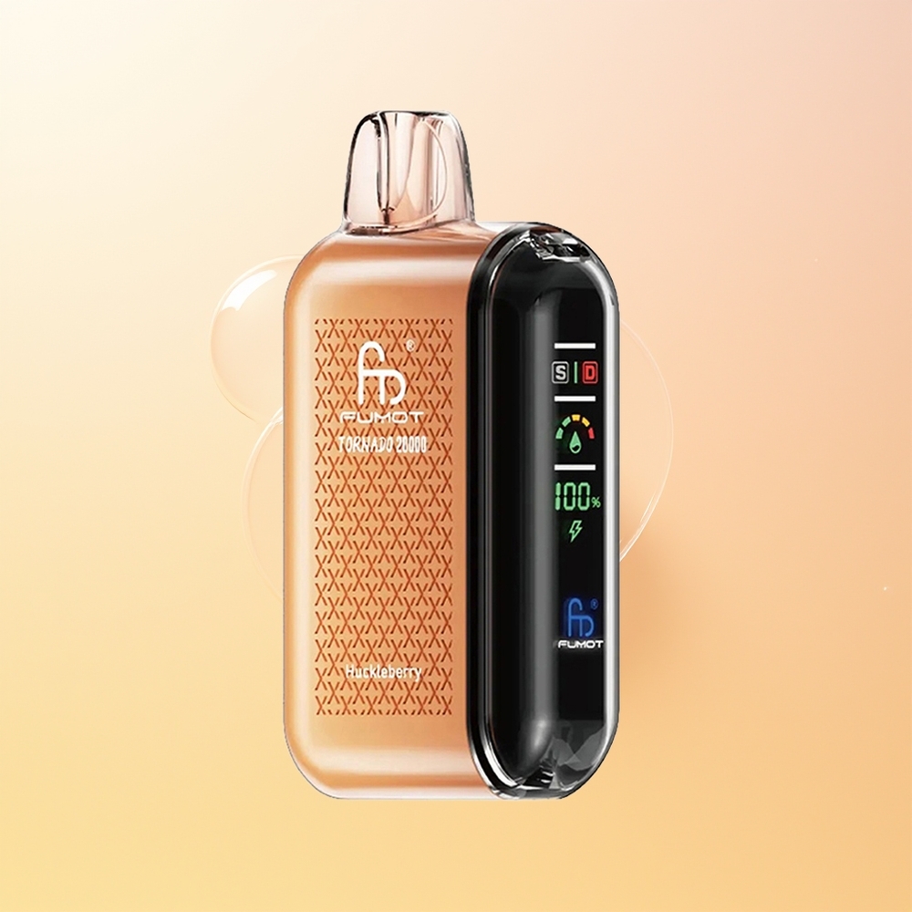 Fumot Tornado 20000 Puffs Finland Tukku Huckleberry Dual Mesh Coil 20ml 850mAh Smart Display Airflow Control 2 Nicotine Single Engine Mode