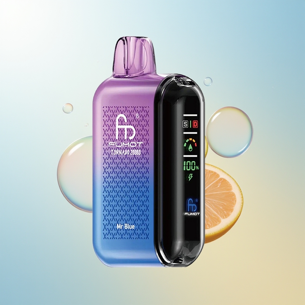 Fumot Tornado 20000 Puffs Finland Tukku Mr Sininen Dual Mesh Coil 20ml 850mAh
