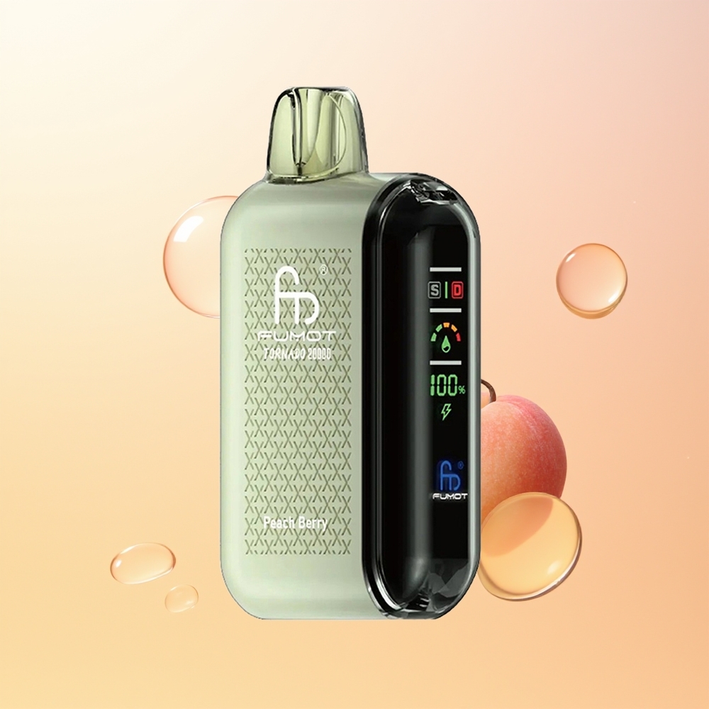 Fumot Tornado 20000 Puffs Finland Tukku Persikka-Marja Dual Mesh Coil 20ml 850mAh