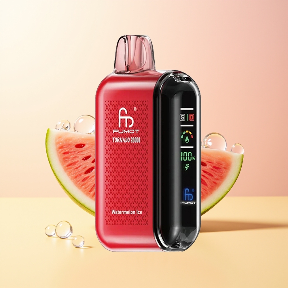 Fumot Tornado 20000 Puffs Finland Tukku Vesimeloni Jää Dual Mesh Coil 20ml 850mAh Airflow Control 2 Nikotiini