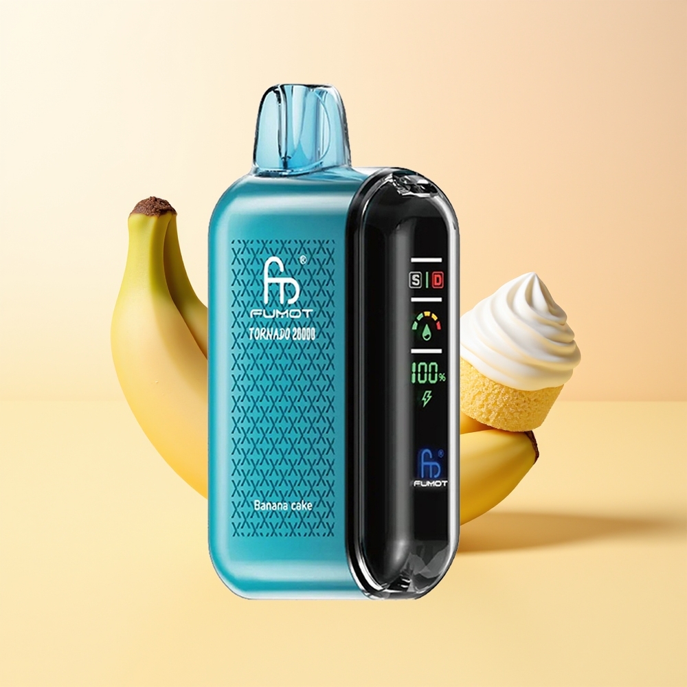 Fumot Tornado 20000 Suu Suomi Tukku Banaanikakku Dual Mesh Coil 20ml 850mAh Airflow Control