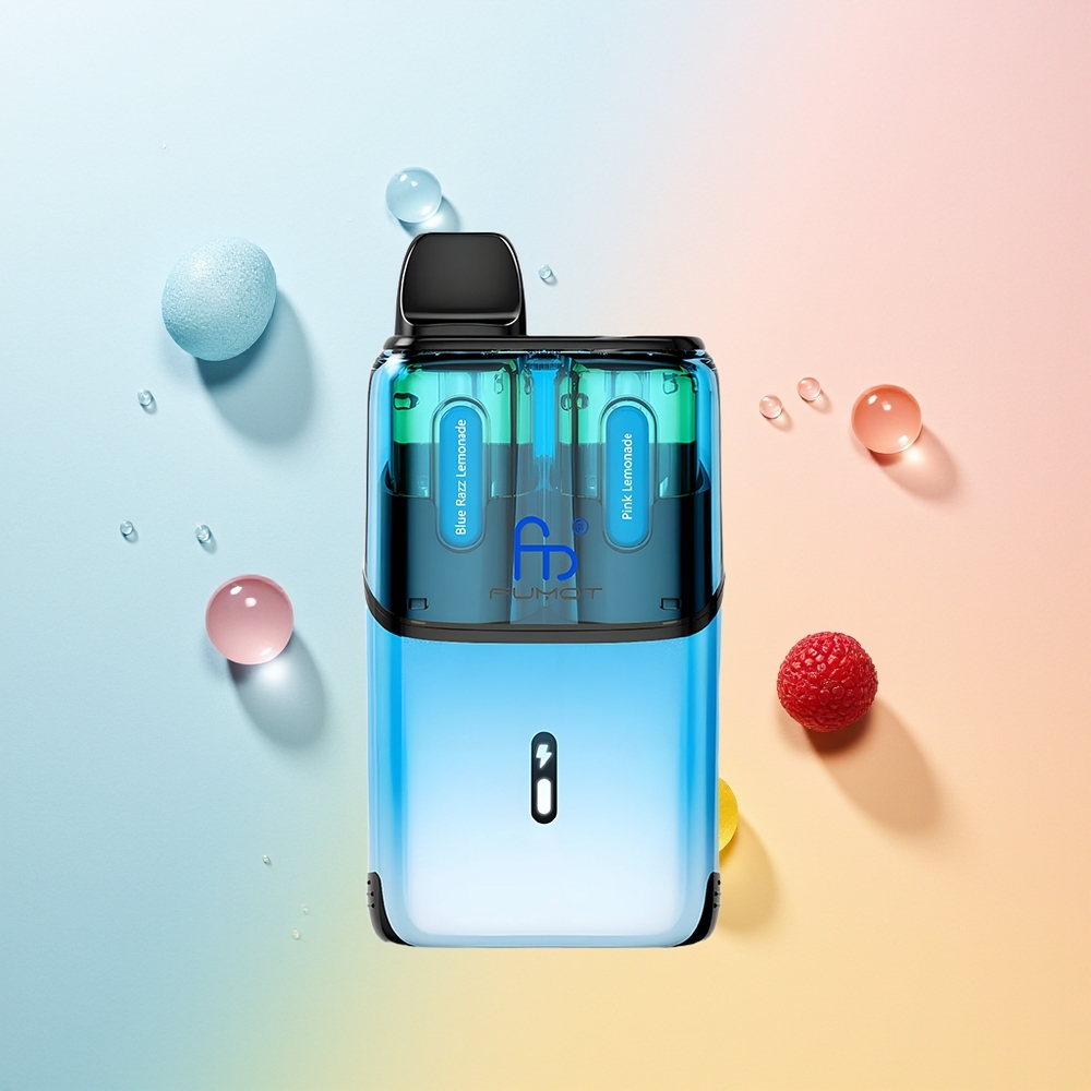 Fumot Ultra T32000 32000 Finland Tukku Sininen Vadelma Limonadi - Pinkki Limonadi 800mAh Type-C Mesh