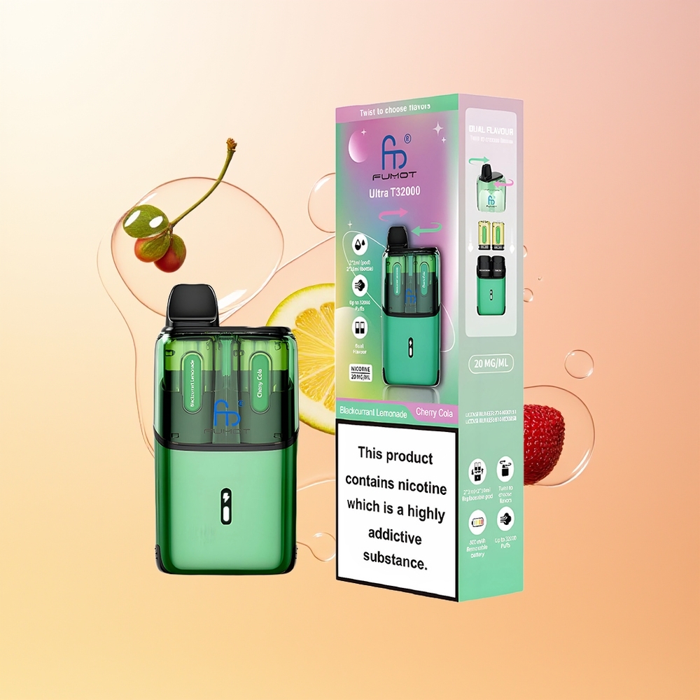 Fumot Ultra T32000 32000 Suomi Tukku Mustaherukka Limonadi - Kirsikka Kolajuoma Mesh Coil Type-C 800mAh