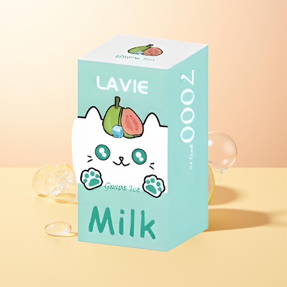 LAVIE Milk 7000 Finland Tukku Guava Jää 16ML 600mAh Type C Ladattava 0/2/5 Nikotiinia