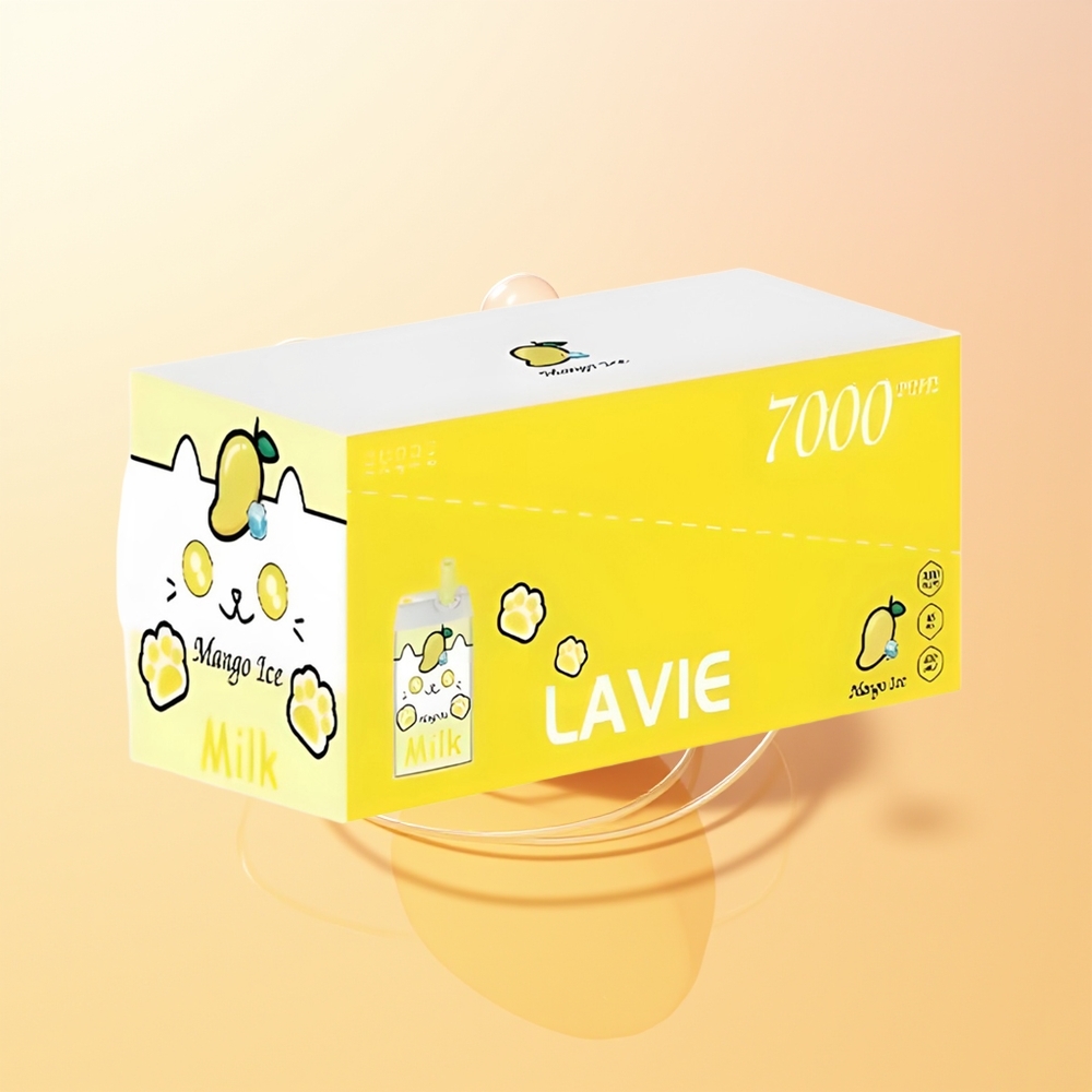 LAVIE Milk 7000 Puffs Finland Tukku Mango Jää 16ML 600mAh Type C Ladattava 0/2/5 Nikotiinia