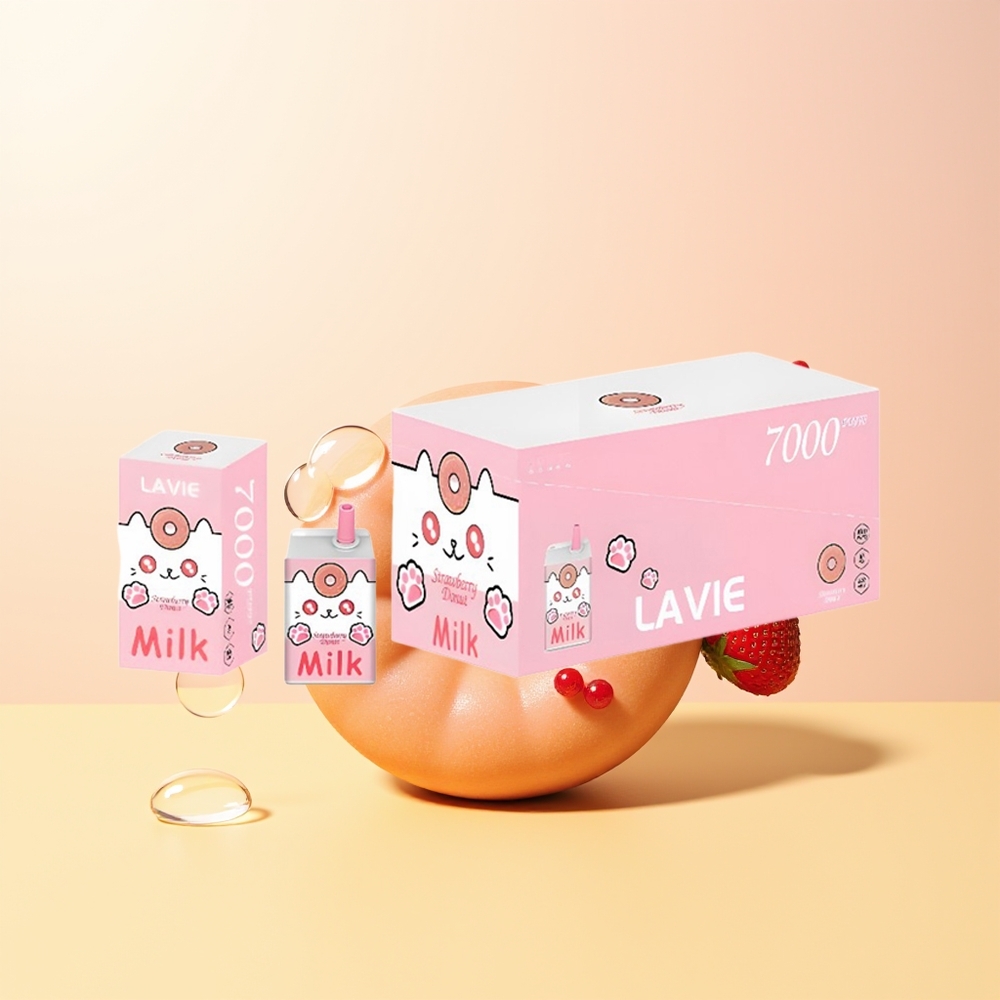 LAVIE Milk 7000 Puffs Finland Tukku Mansikka Donitsi 16ML Type C 600mAh
