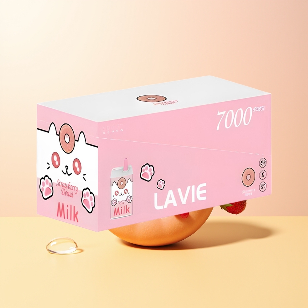 LAVIE Milk 7000 Puffs Finland Tukku Mansikka Donitsi 16ML Type C 600mAh