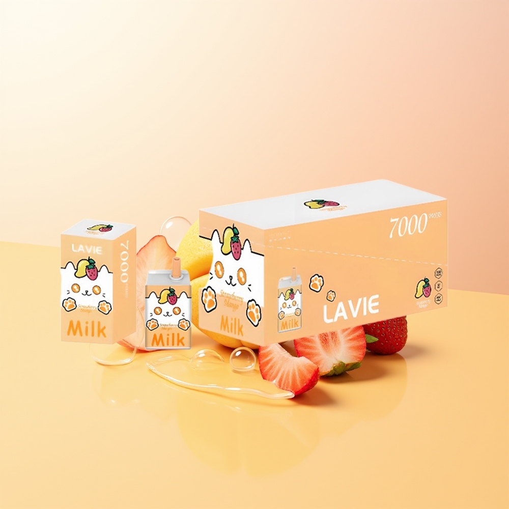LAVIE Milk 7000 Puffs Finland Tukku Mansikka Mango 16ML Type C
