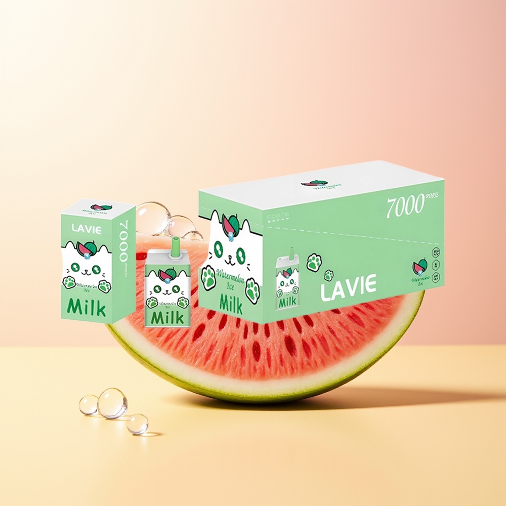 LAVIE Milk 7000 Puffs Finland Tukku Vesimeloni Jää 16ML 600mAh Type C Ladattava
