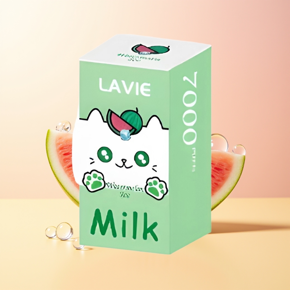 LAVIE Milk 7000 Puffs Finland Tukku Vesimeloni Jää 16ML 600mAh Type C Ladattava