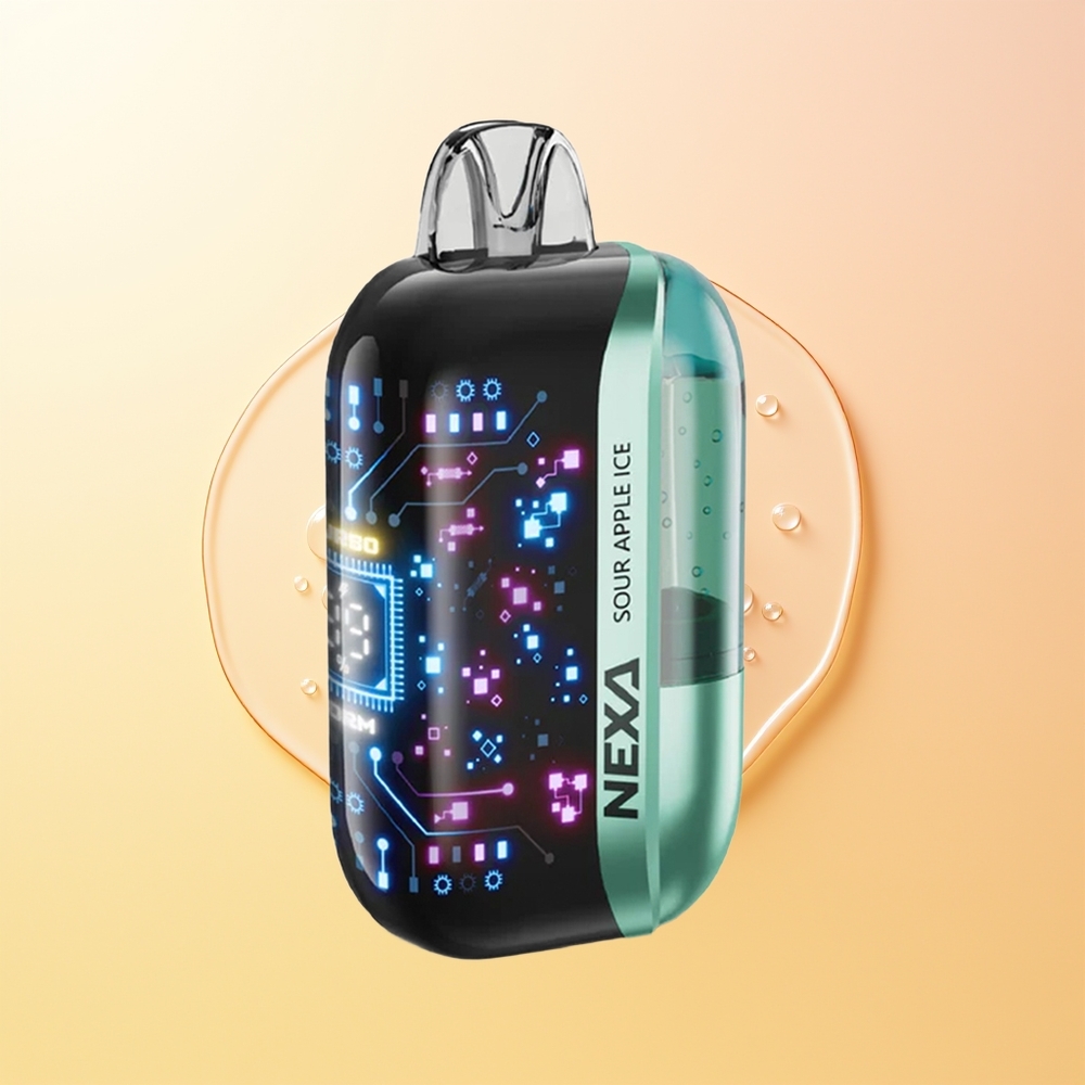 NEXA Ultra 50000 Puffs Finland Tukku Hapan Omena Jää 20ml 800mAh 5 09ohm Dual Mesh 3d Kaareva Näyttö Type-c Lataus