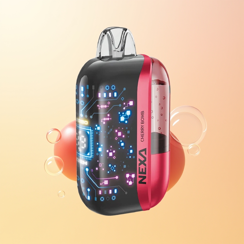 NEXA Ultra 50000 Suomalaista Tukku Kirsikka Bomp 20ml 800mAh 5 09ohm Dual Mesh 3D Kaareva Näyttö Type-C