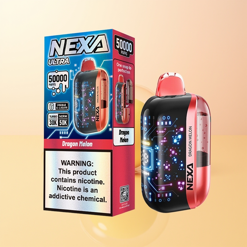 NEXA Ultra 50000 Suu Finland Tukku Lohikäärme Meloni 20ml 800mAh 5 09ohm 3d Kaareva Näyttö Type-c