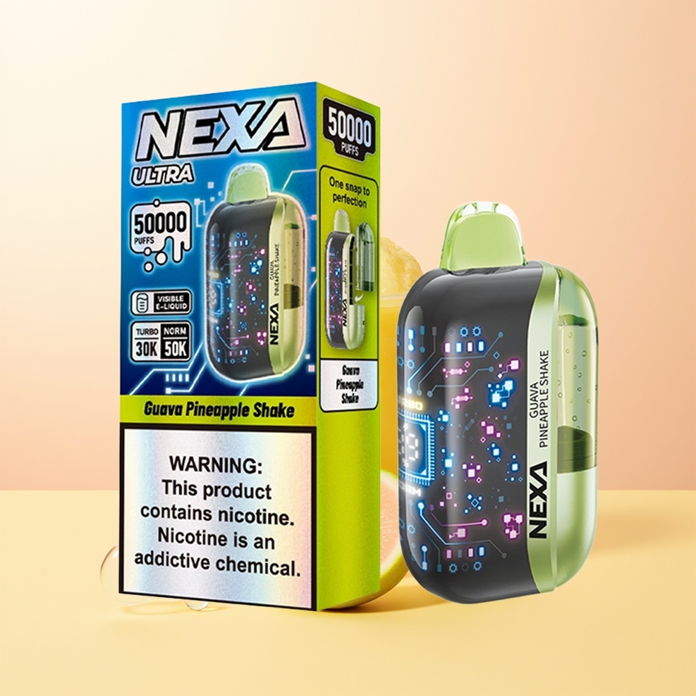NEXA Ultra 50000 Suu Suomi Tukku Guava Ananas Ravistus 20ml 800mAh 5 09ohm Näyttö Type-C