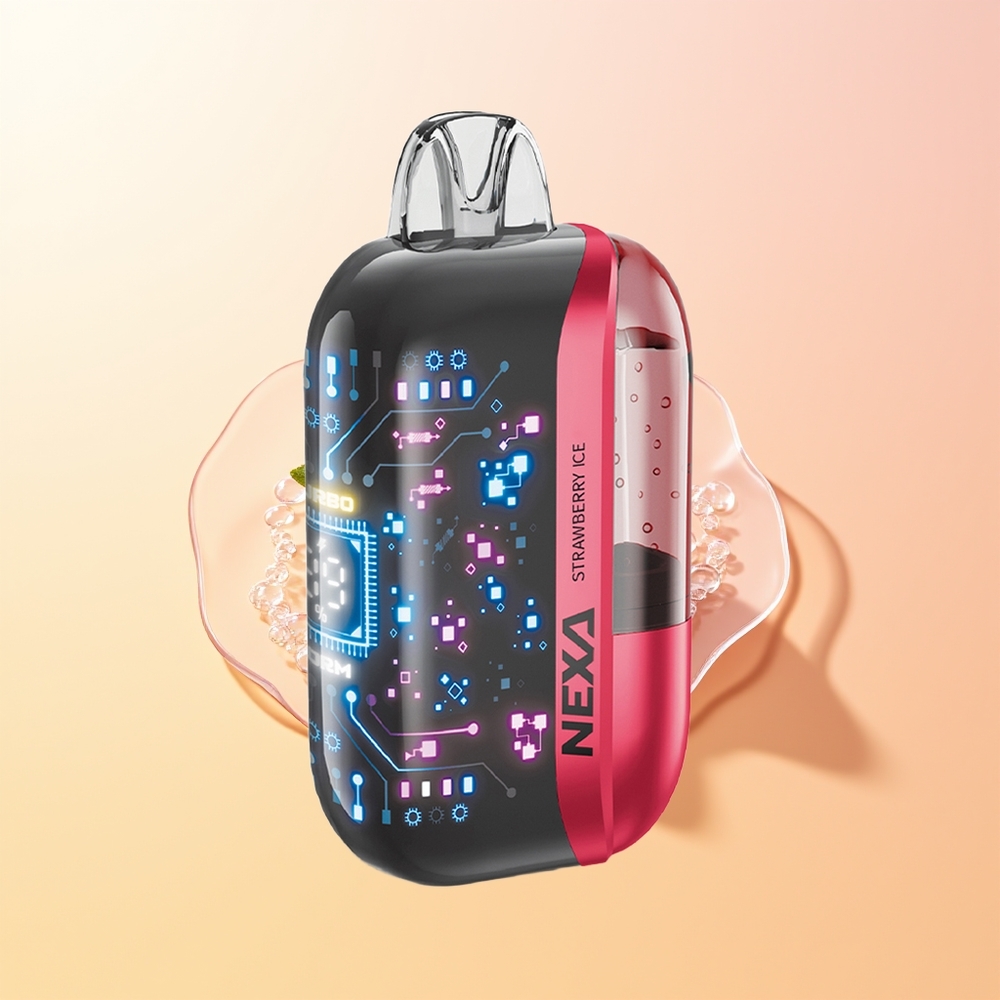 NEXA Ultra 50000 Suu Suomi Tukku Mansikkajää 20ml 800mAh 5 09ohm Dual Mesh 3d Kaareva Näyttö Type-C