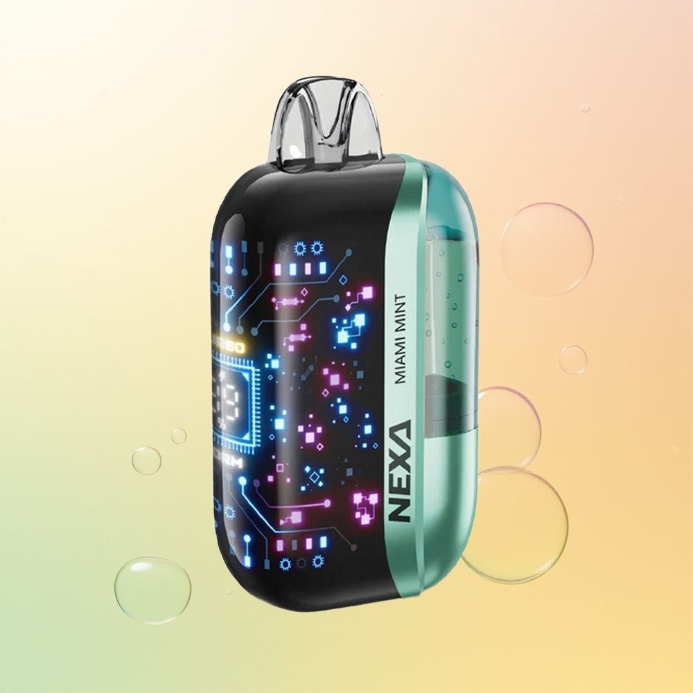 NEXA Ultra 50000 Suu Suomi Tukku Miami Mint 20ml 800mAh 5 09ohm Dual Mesh 3d Kaareva Näyttö Type-C