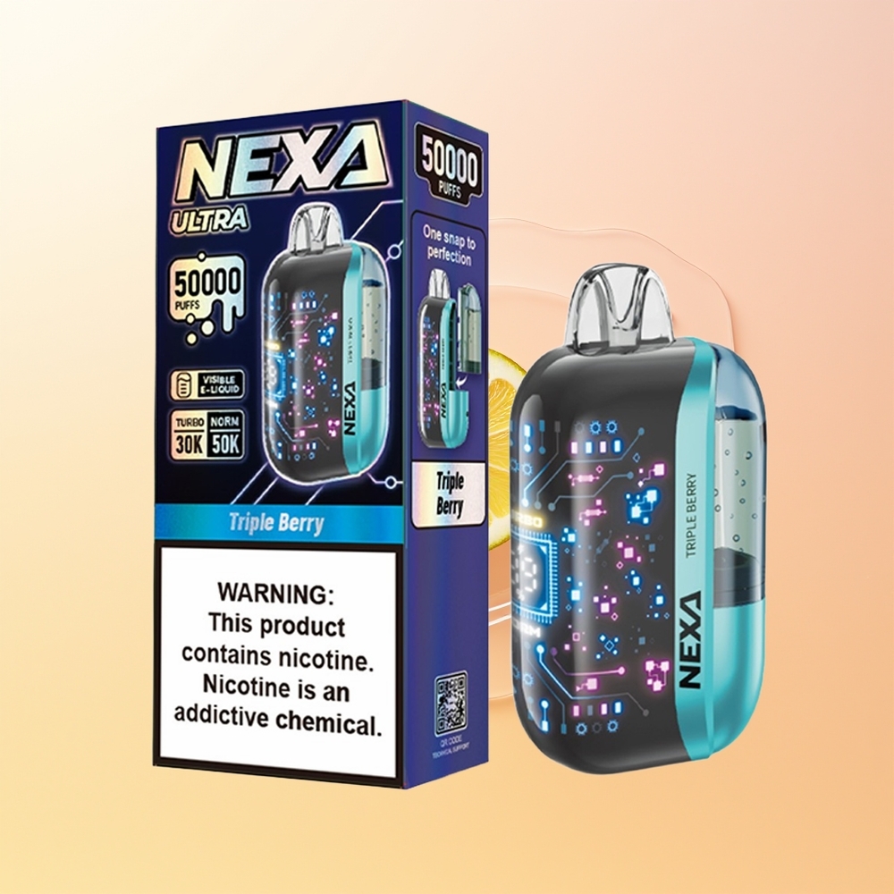 NEXA Ultra 50K Suu Finland Tukku Kolmen Marjan Maku 20ml 800mAh 5 09ohm 3D Näyttö Type-C