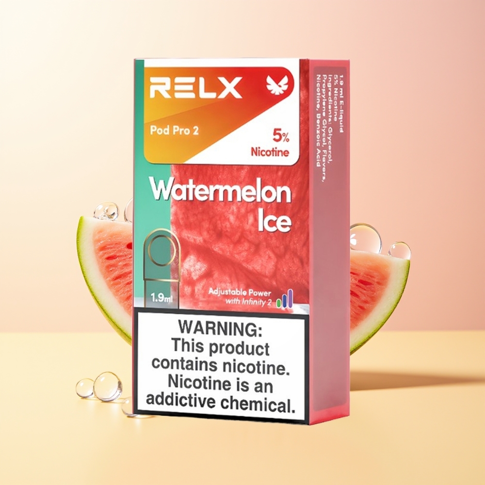 RELX Pod Pro 2 600 Suut Finland Tukku Vesimeloni Jää 19ml 3 Jännitysasetus