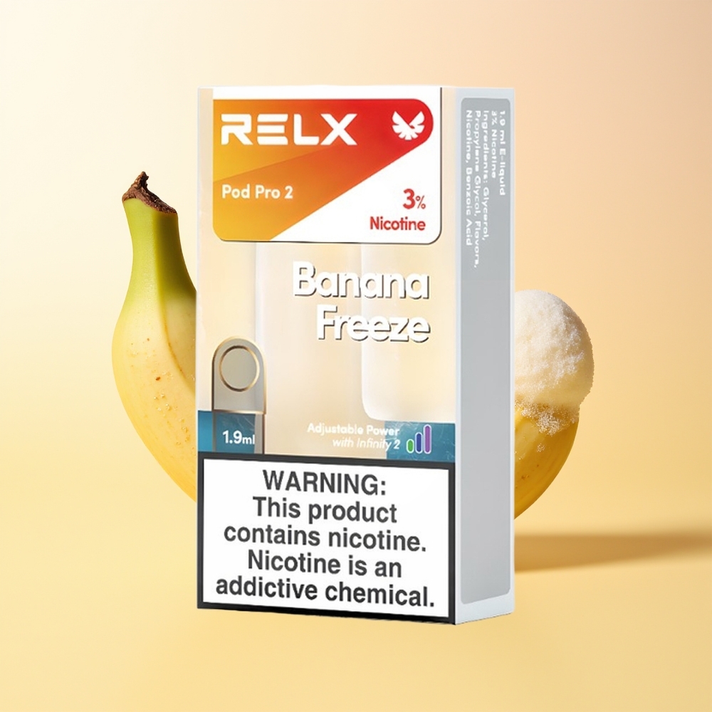RELX Pod Pro 2 600 Suuta Finland Tukku Banaanijäädyke 19ml 3 Viritystilaa