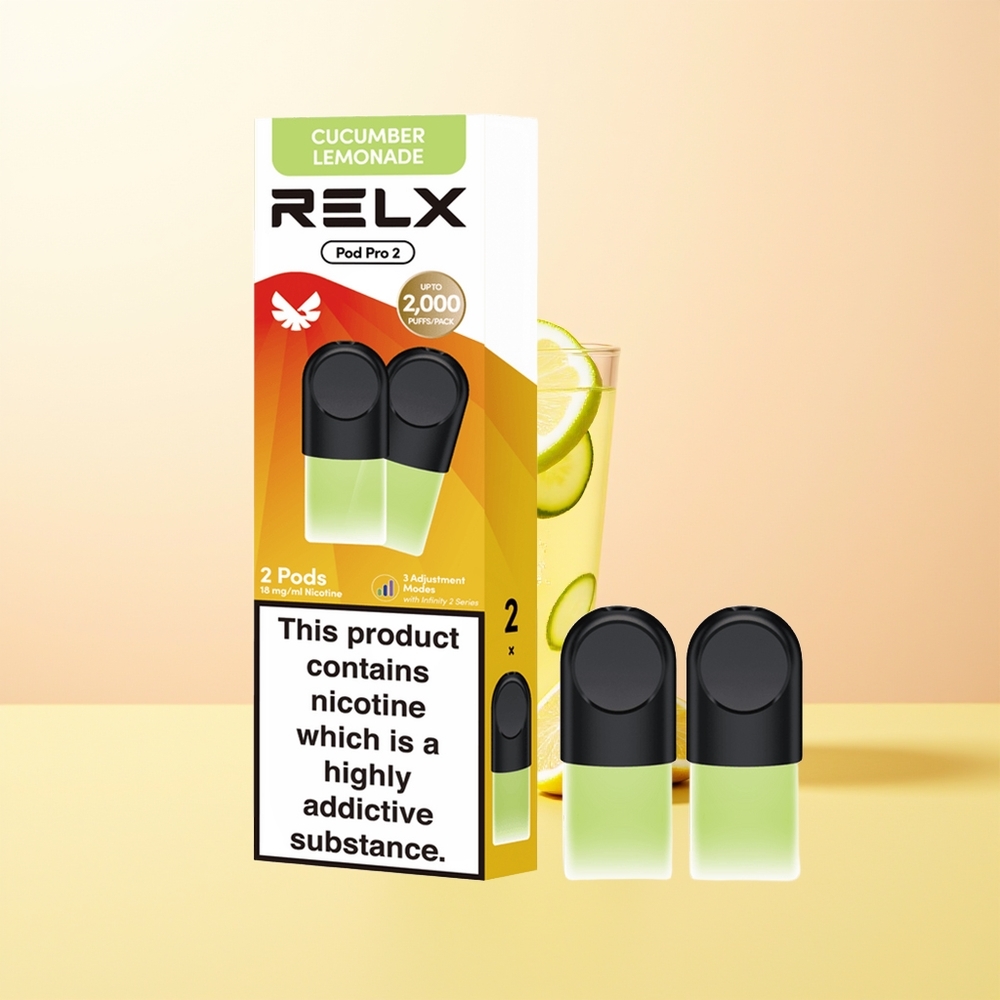 RELX Pod Pro 2 600 Suuta Suomi Tukku Juoma-Kurkku Sitruunalimu Eco/Smooth/Boost