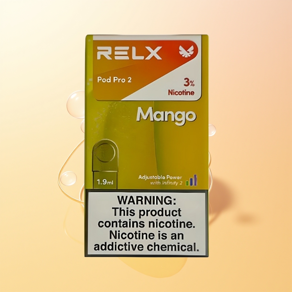 RELX Pod Pro 2 600 Suutta Finland Tukku Mango Jää 19ml 3 Jännitemuotoa (55W 65W 8W) 2/3 Patruunaa/Pakkaus