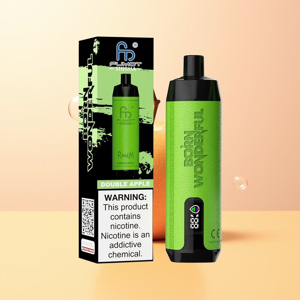 RandM Fumot Shisha 10000 Puffs Finland Tukku Kaksoisomenayrtti LED-Indikaattori 18ml 850mAh Type-C 06ohm Mesh 05 Nikotiinia