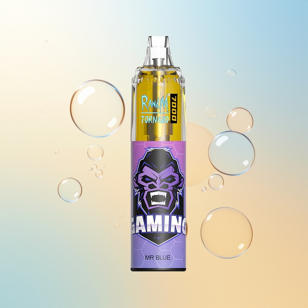 RandM Fumot Tornado 7000 Finland Tukku Tohtori Sininen 14ML Mesh Coil Type-C RGB Ilmansäätö