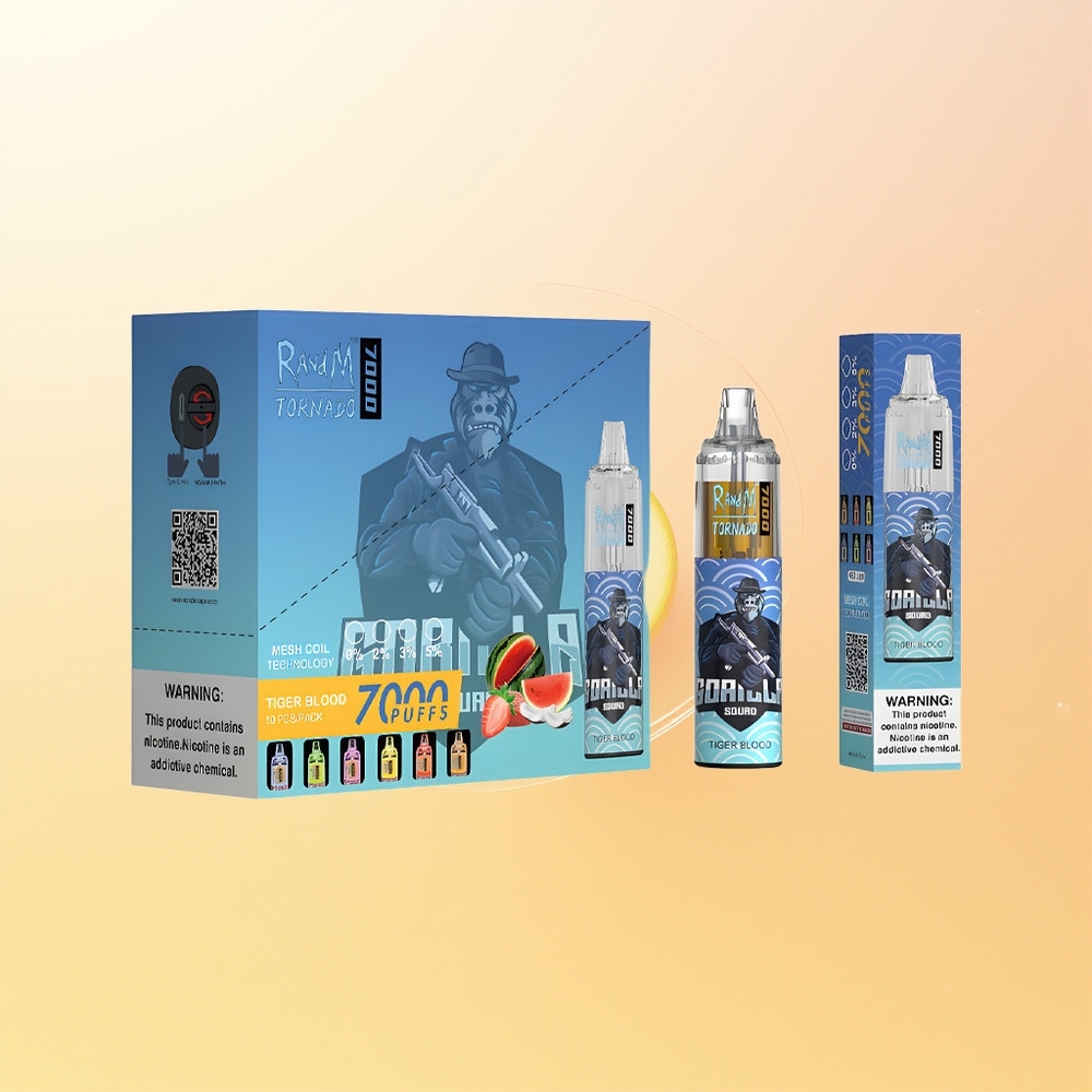 RandM Fumot Tornado 7000 Puffs Finland Tukku Tiikeriveri 14ML Mesh Coil Type-C RGB Air-Adjustable