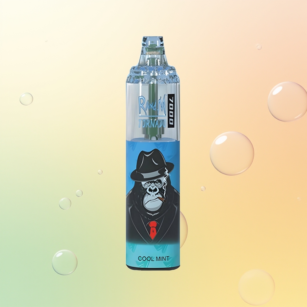 RandM Fumot Tornado 7000 Puhallus Suomi Tukku Viileä Mint 14ML 850MAH Verkko-Kela Type-C RGB IlmanSäädettävä