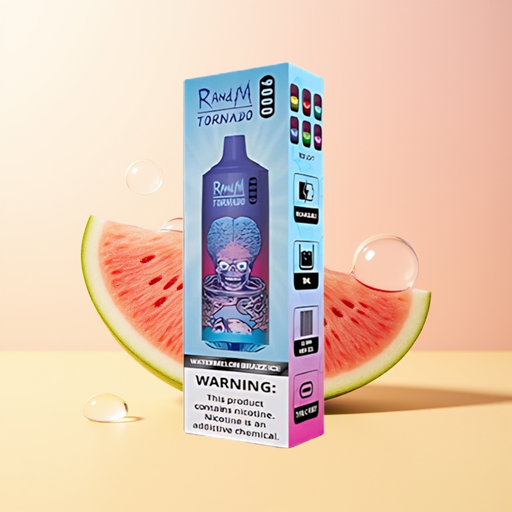 RandM Fumot Tornado 9000 Puffs Finland Tukku Vesimeloni Brazz Jää + RGB-näyttö