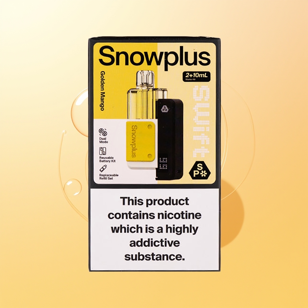 Snowplus Swift 5000 Puff Finland Tukku Kultainen Mango Kaksoisverkko 1000 mAh