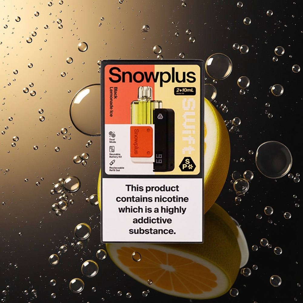 Snowplus Swift 5000 Puff Finland Tukku Musta Limonadi Jää Dual Mesh 1000 mAh 2+10 ml 2
