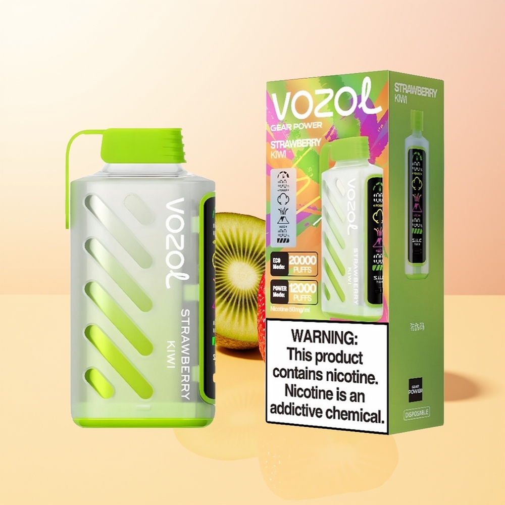 VOZOL Gear Power 20000 Puffs Finland Tukku Mansikka-Kiivi Dual Mesh Coil 20mL 5