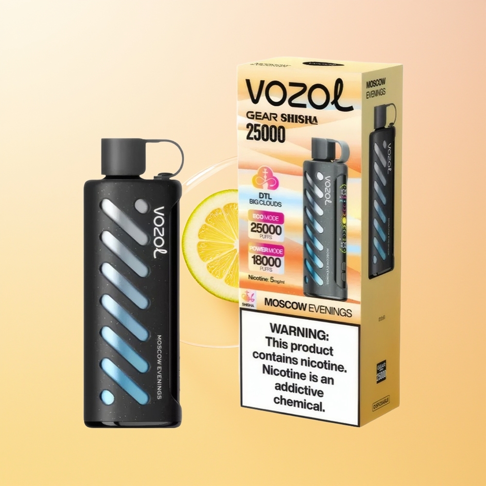 VOZOL Gear Shisha 25000 Puffs Finland Tukku 30 Maukasta Makua Dual Mesh Dual Modes SiLC Tech 1000mAh 5mg/ml Moscow Ilta