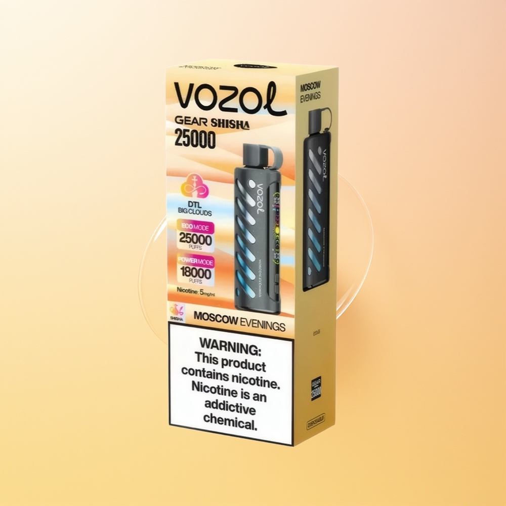 VOZOL Gear Shisha 25000 Puffs Finland Tukku 30 Maukasta Makua Dual Mesh Dual Modes SiLC Tech 1000mAh 5mg/ml Moscow Ilta