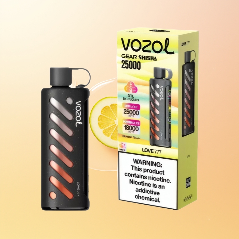 VOZOL Gear Shisha 25000 Puffs Finland Tukku 30 Maukasta Makua Kaksoisverkko Kaksoistila SiLC Tech 5mg/ml Rakkaus 777