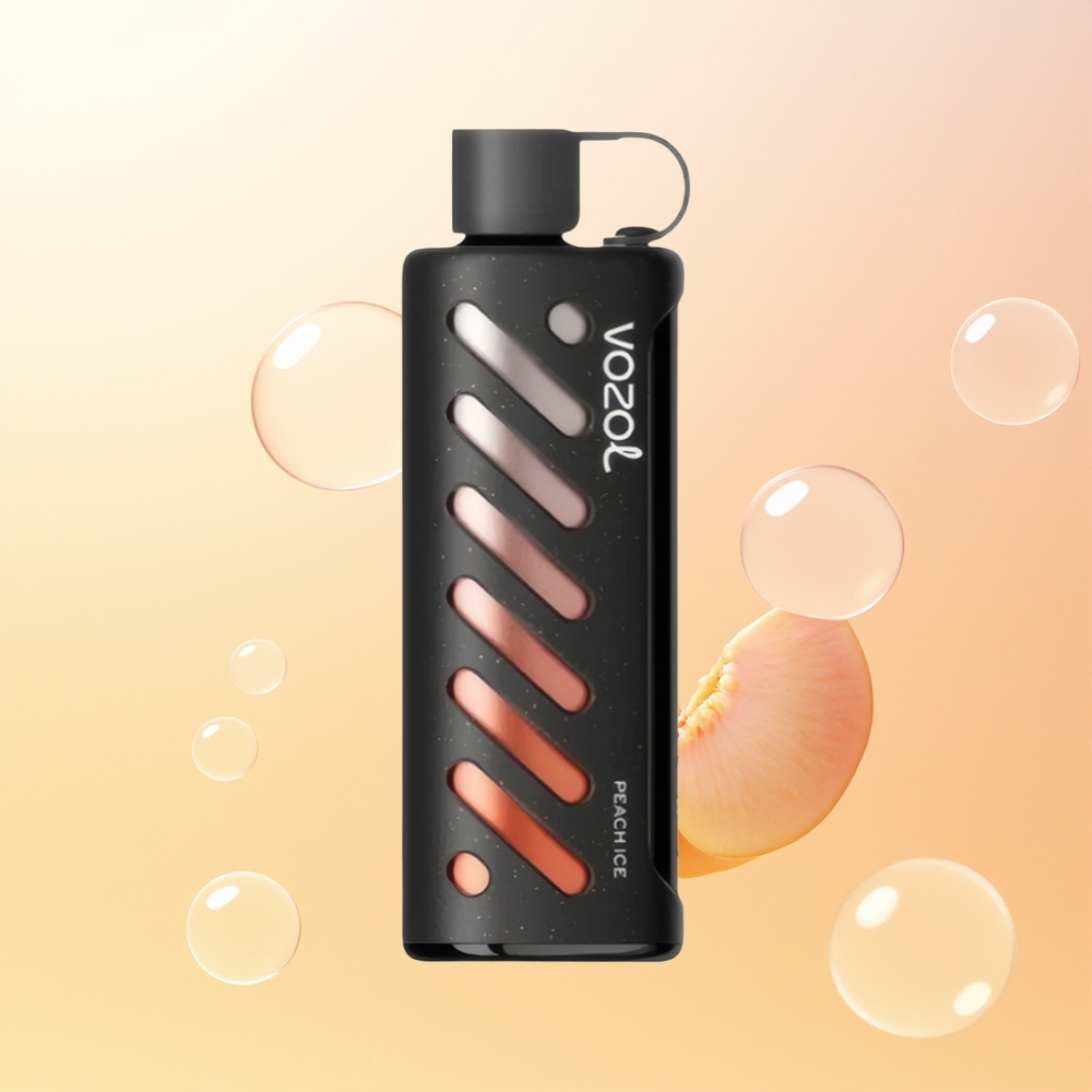 VOZOL Gear Shisha 25000 Tupakka Finland Tukku Persikka Jää SiLC Tech Dual Mesh 5mg/ml 1000mAh