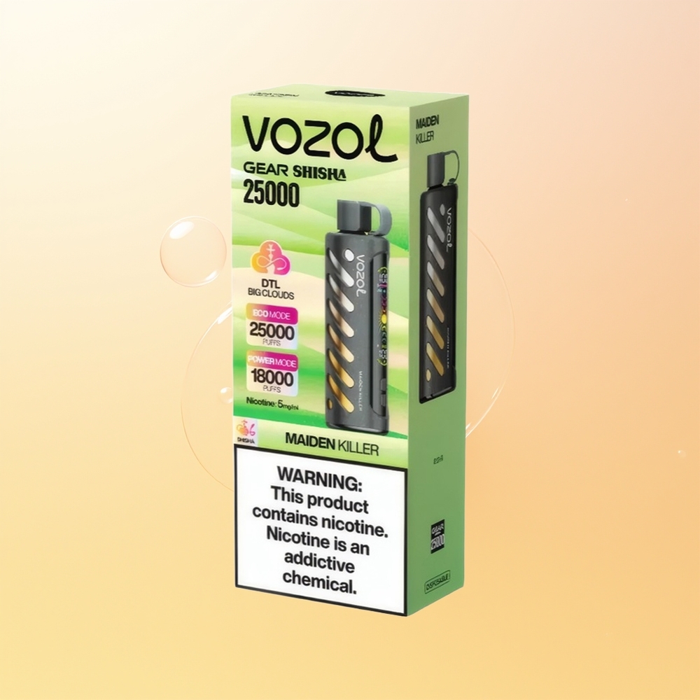 VOZOL Gear Shisha 25000 Tupakka Suomi Tukku 30 Makuyhdistelmä Dual Mesh Dual Modes SiLC Tech 1000mAh 5mg/ml