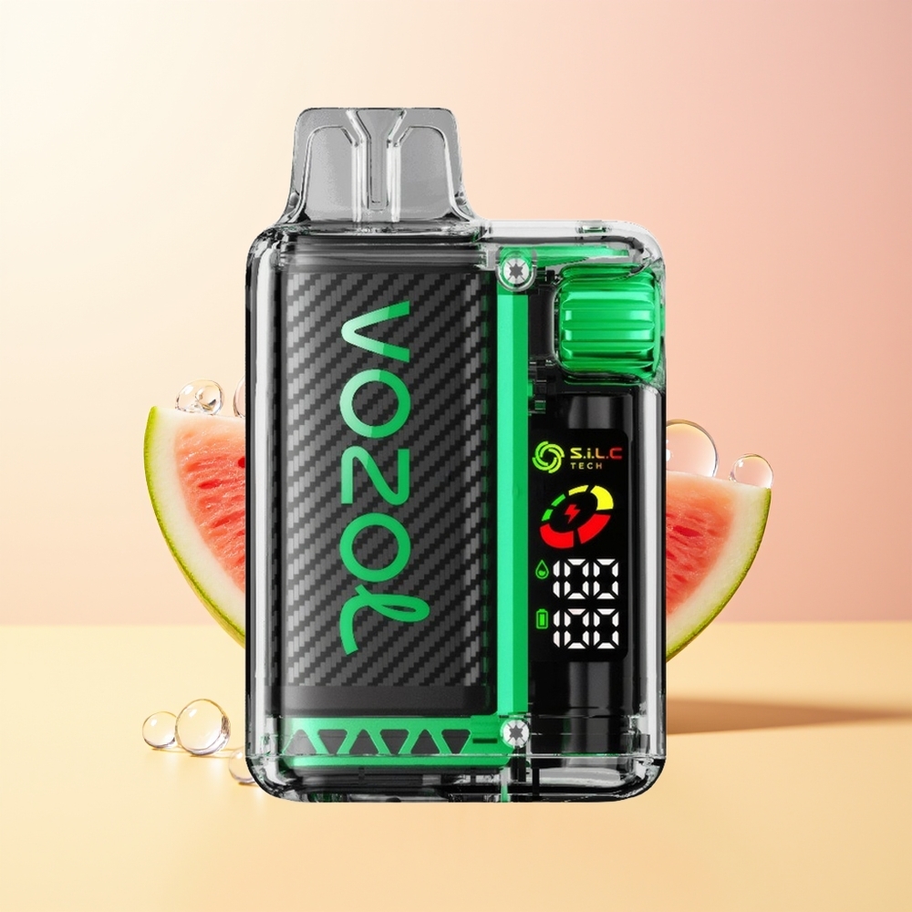 VOZOL Vista 20000 Puffs Finland Tukku Vesimeloni Jää Ladattava Akku 650mAh OLED Näyttö SiLC Tech Dual Mesh Käämi MCU Siru 65 PCR Uudelleenkäytettävä MTL 6-tasoinen Teho Säätö