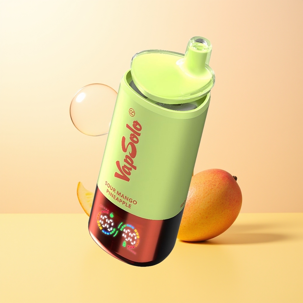 VapSolo Triple 30000 Puffs Finland Tukku Hapan Mango-Ananas 40ml 3-säiliö Type-C