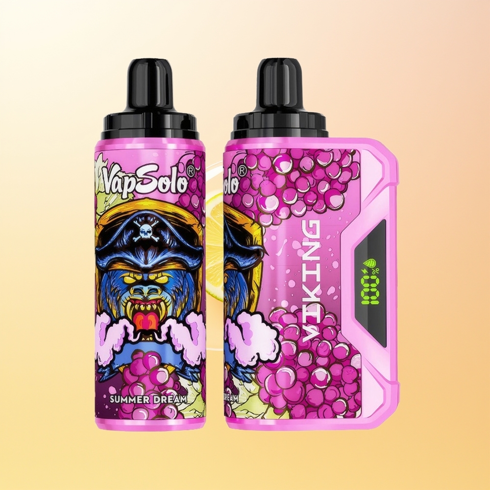 VapSolo VIKING 12000 Puffs Finland Tukku Kesän Uni 22ml Type-C LED Näyttö 20mg/50mg