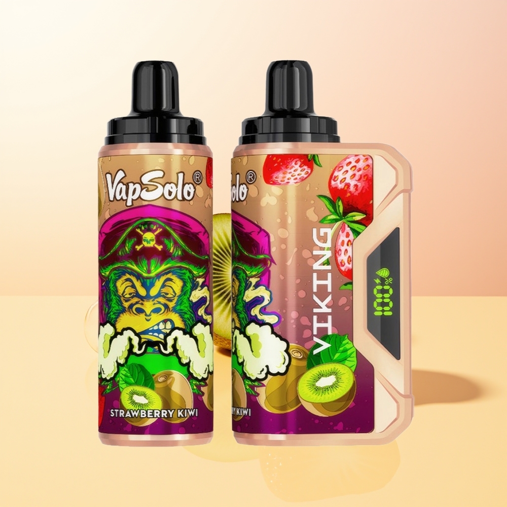 VapSolo VIKING 12000 Puffs Finland Tukku Mansikka-Kiivi 22ml Type-C LED
