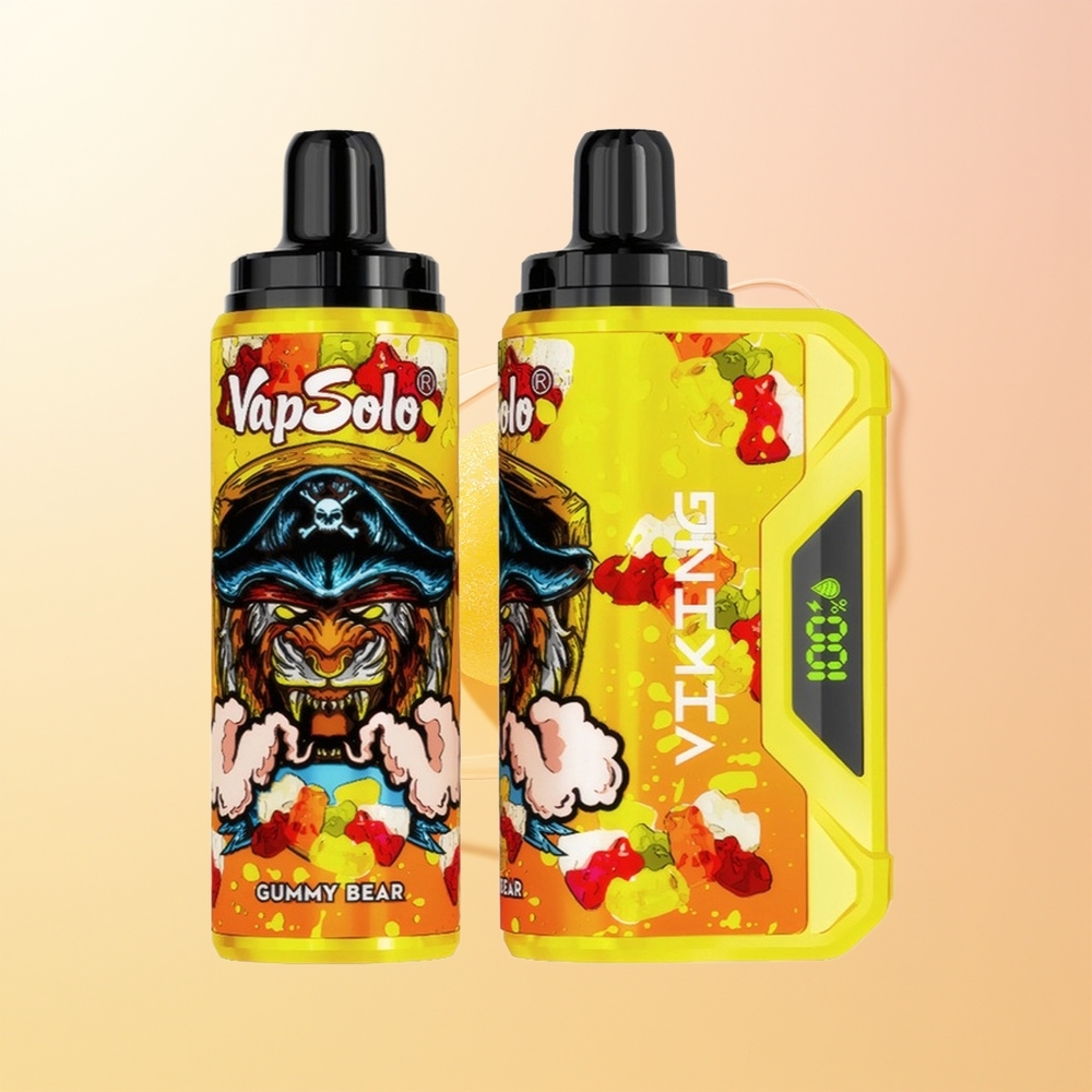 VapSolo VIKING 12000 Puffs Suomi Tukku Karkkikarhu 22ml Type-C Näyttö