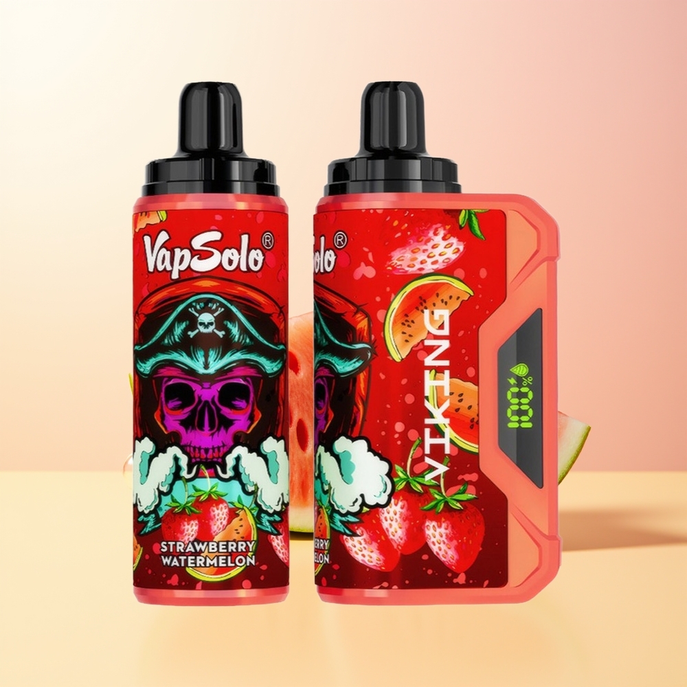 VapSolo VIKING 12000 Puffs Suomi Tukku Mansikka-Vesimeloni 22ml Type-C