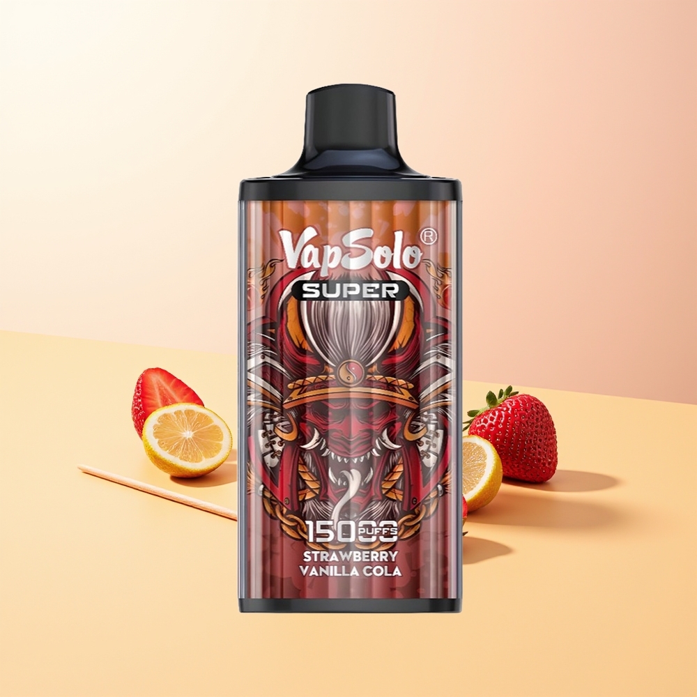 Vapsolo Super 15000 Puffs Finland Tukku Mansikka Vanilja Cola 40ml 850mAh Type-C