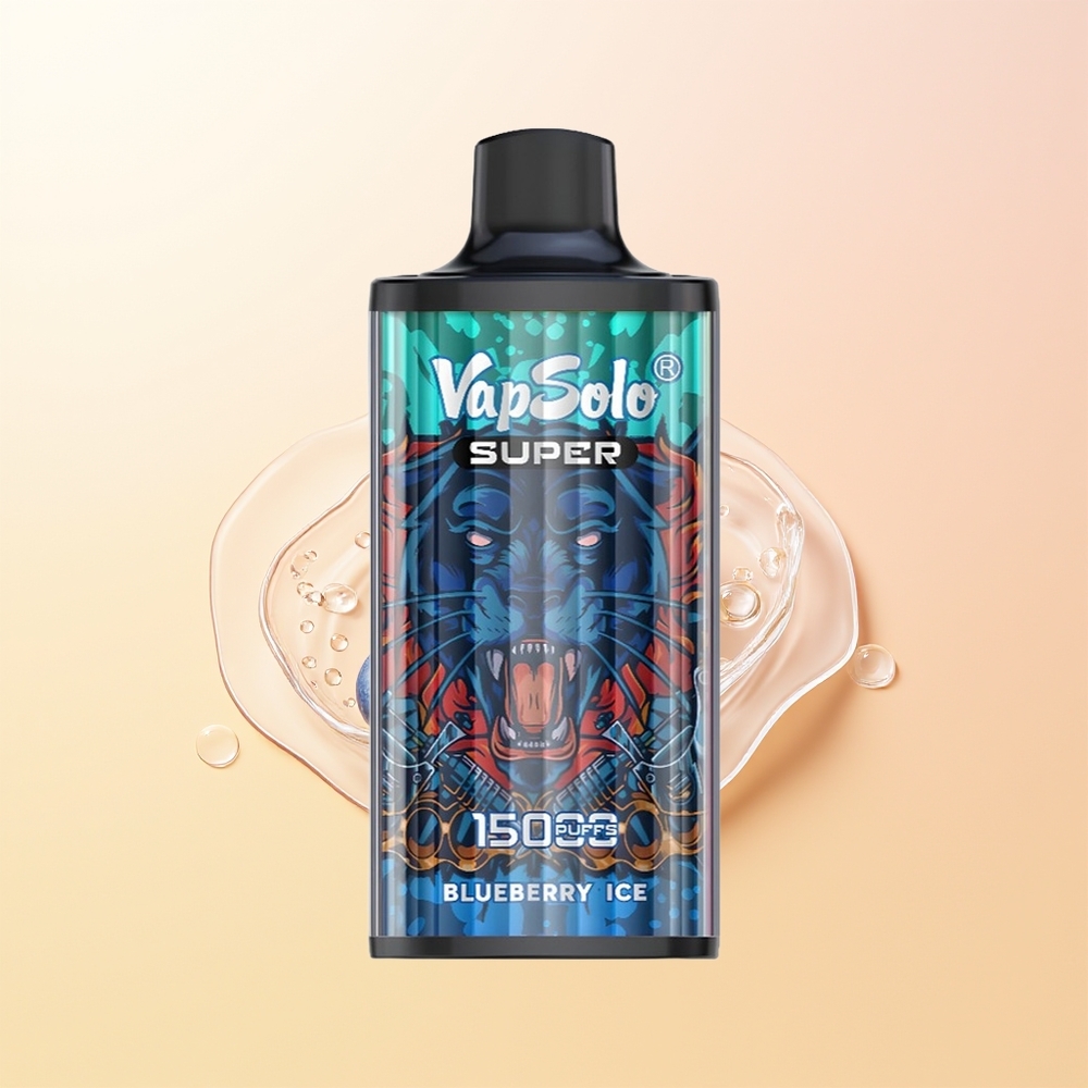 Vapsolo Super 15000 Puffs Finland Tukku Mustikka Jää 40ml 850mAh Mesh Type-C
