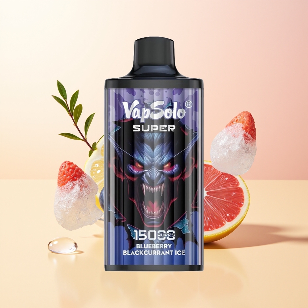 Vapsolo Super 15000 Puffs Finland Tukku Mustikka Viinimarja Jää mesh coil Type-C 850mAh 40ml