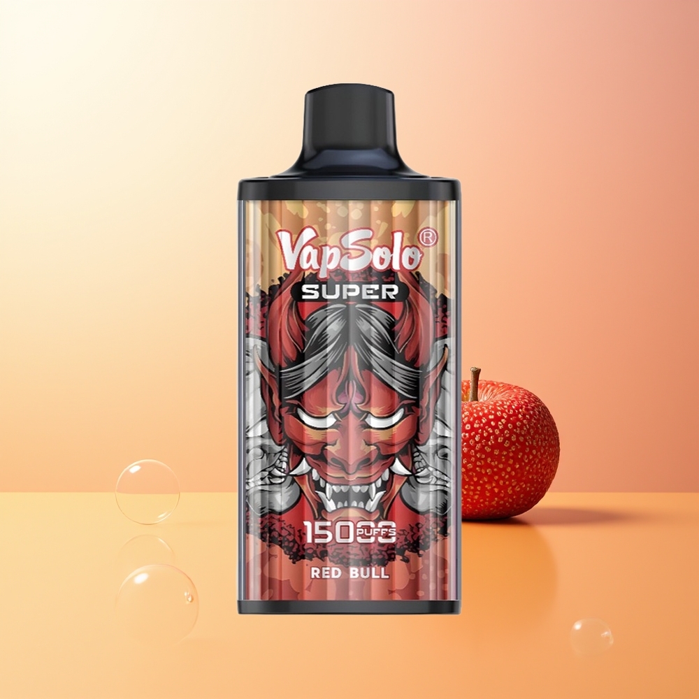 Vapsolo Super 15000 Puffs Finland Tukku Punainen Härkä 40ml 850mAh Type-C Mesh Coil