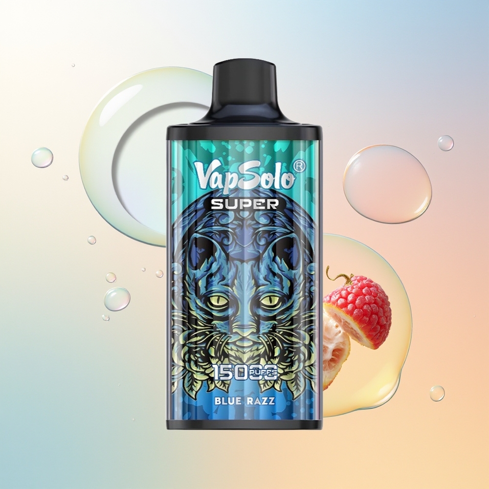 Vapsolo Super 15000 Puffs Finland Tukku Sininen Vadelma 40ml 850mAh Type-C Mesh
